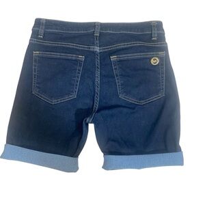 Micheal Kors Jean Shorts with Cuffed Hem and Contrast Stitching